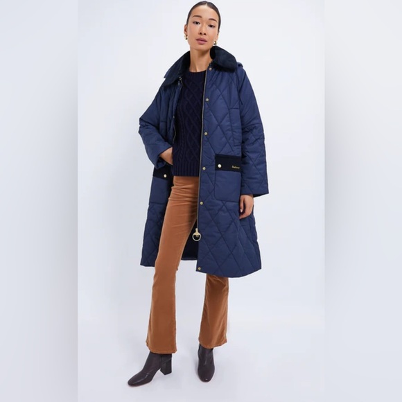 Barbour Women's 
Navy Cookston Quilted Coat - Picture 1 of 9